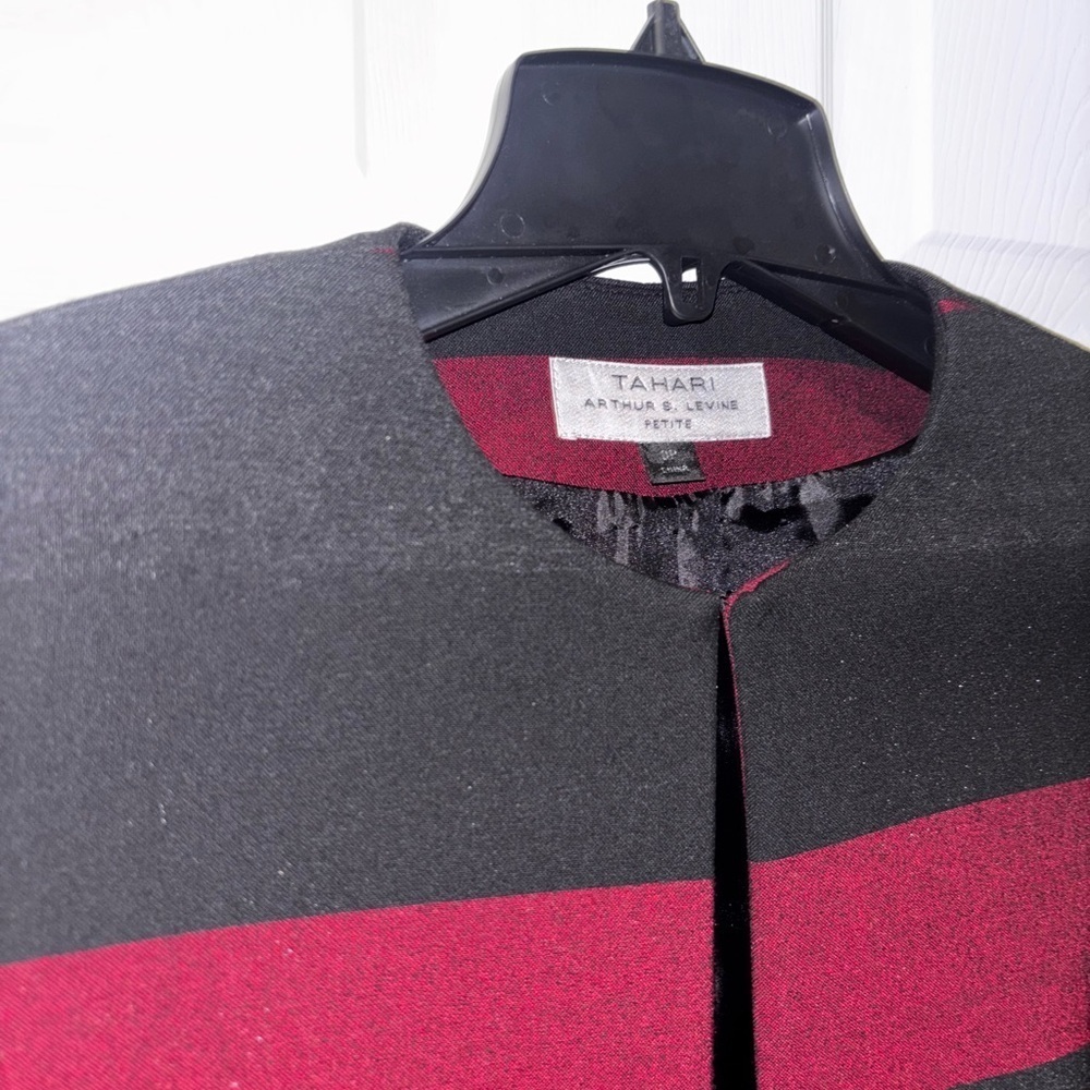 TAHARI Color Block Stripe Blazer SZ 0P - Picture 5 of 9